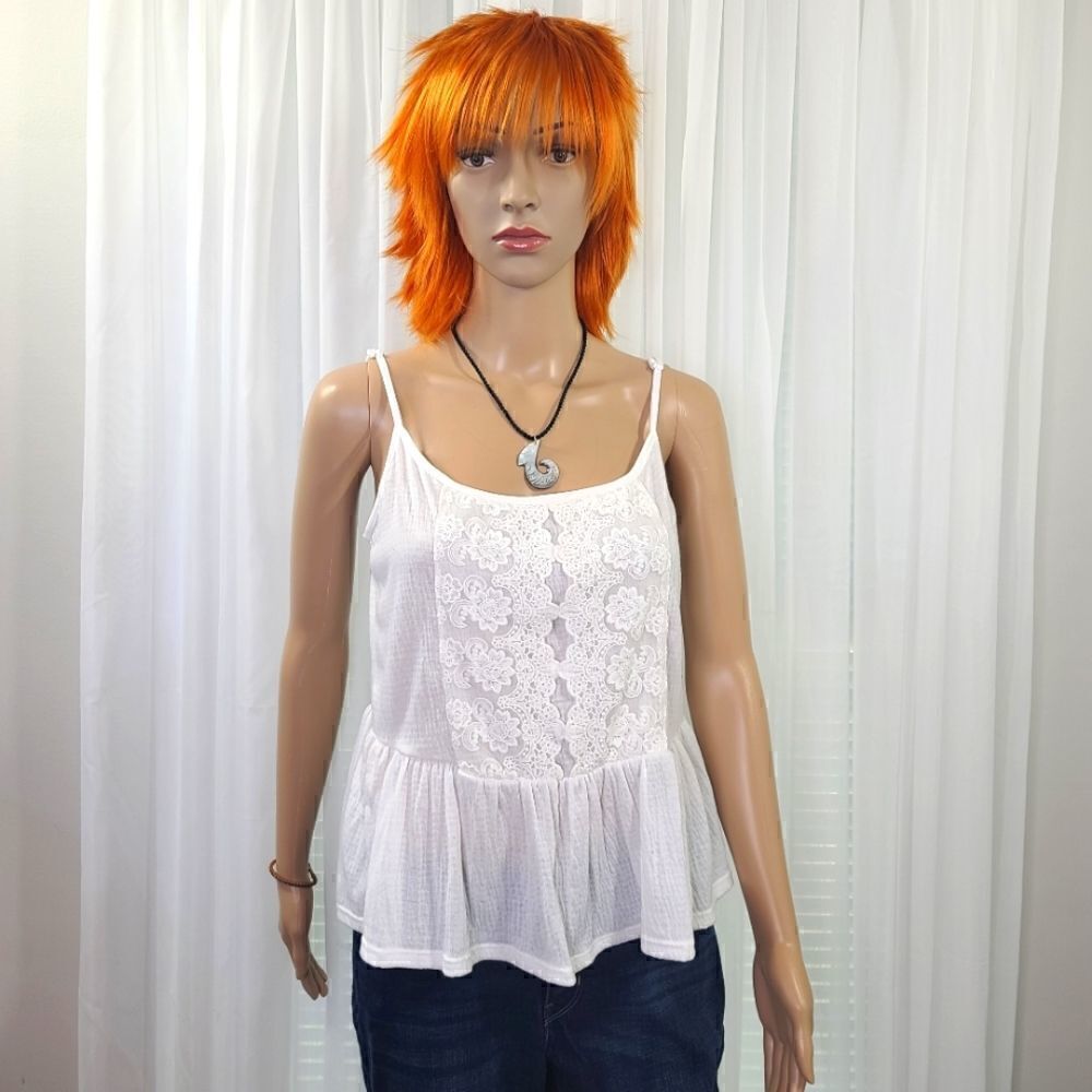 Copper Key Crop Spagetti Top Large